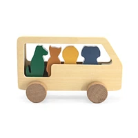 Wooden Animal Bus