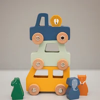 Wooden Animal Car Set