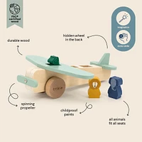 Avion en Bois Animaux
