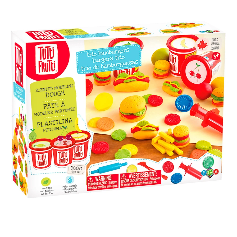 Trio Modelling Dough - Hamburgers