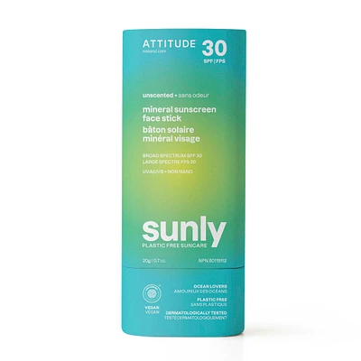Sunly Adults Sunscreen face stick SPF 30 - Unscented 