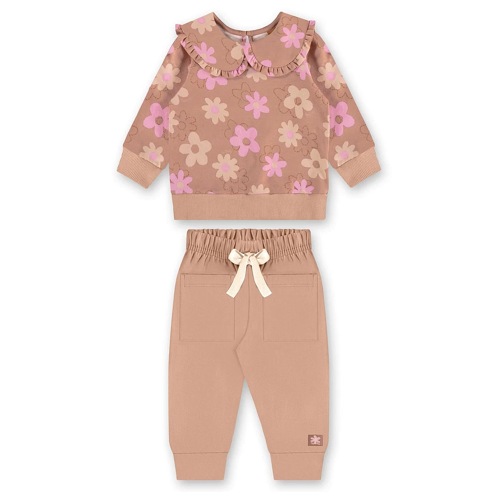 Ensemble Ouaté Floral 3-24mois
