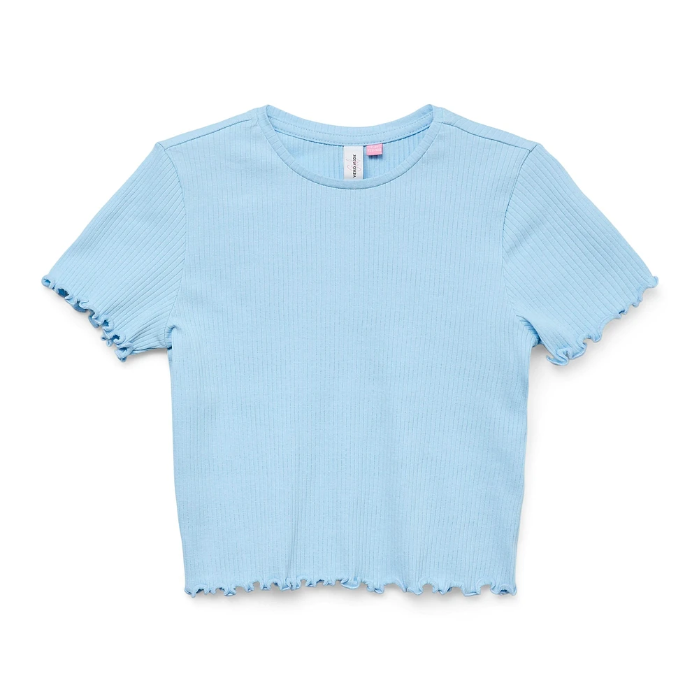 T-Shirt Crop Bleu 8-14ans