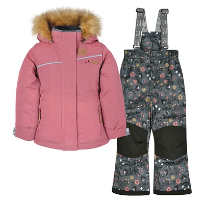 Habit de Neige Deux Piècess Fleurs 2-6ans
