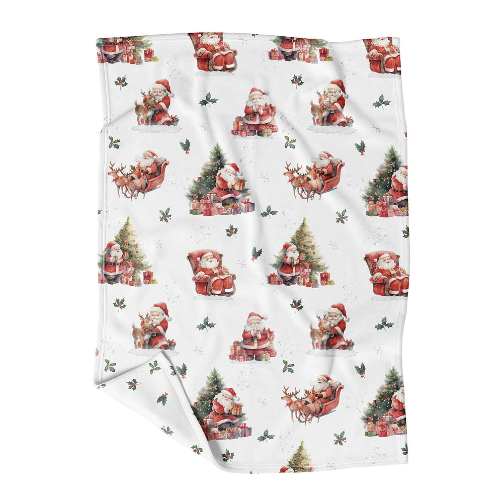 Petite Couverture Minky - Papa Noël