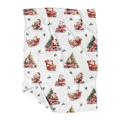 Petite Couverture Minky - Papa Noël