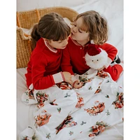 Petite Couverture Minky - Papa Noël