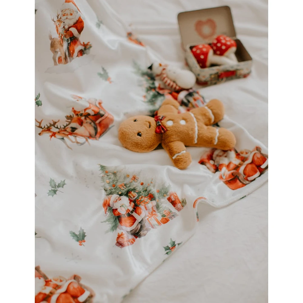 Petite Couverture Minky - Papa Noël