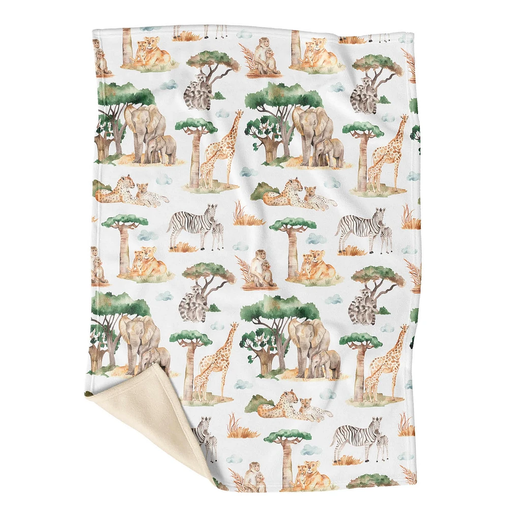 Petite Couverture Minky - Au Coeur de la Savane