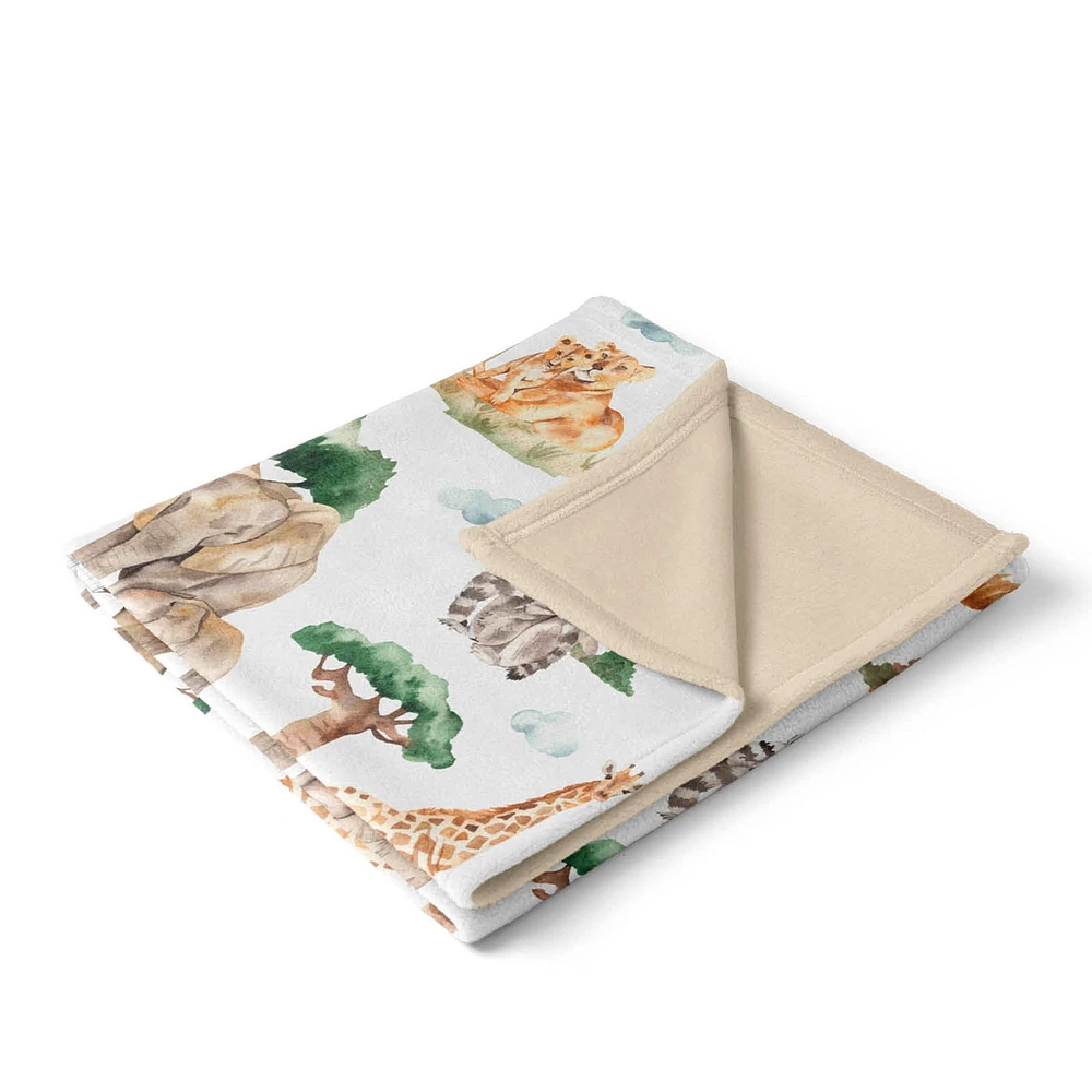Petite Couverture Minky - Au Coeur de la Savane