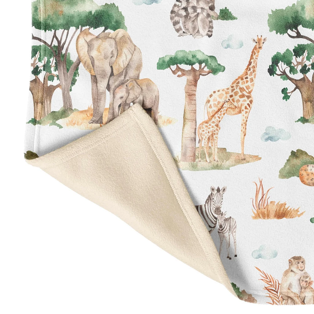 Petite Couverture Minky - Au Coeur de la Savane