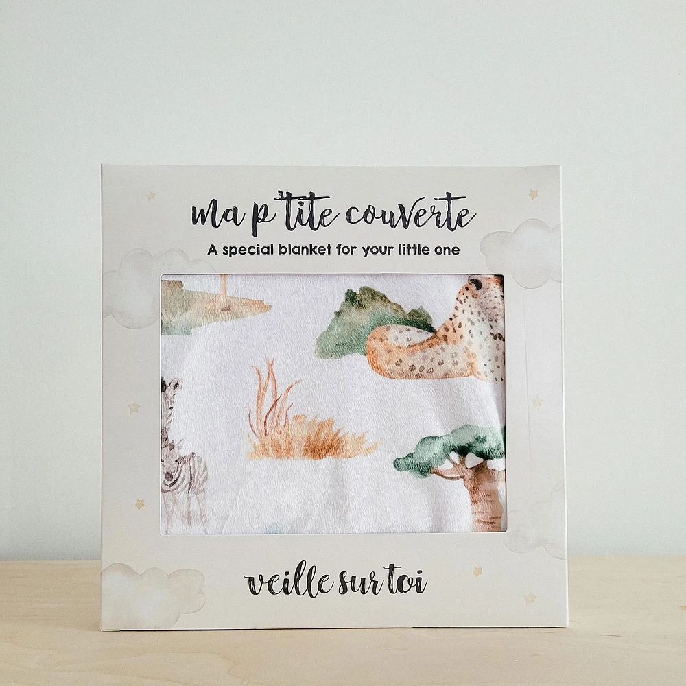 Petite Couverture Minky - Au Coeur de la Savane
