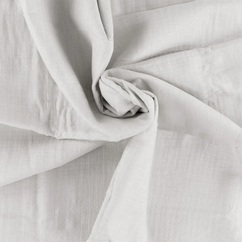Reversible Muslin Waffle Blanket - Grey / White