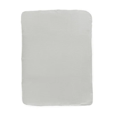 Reversible Muslin Waffle Blanket - Grey / White
