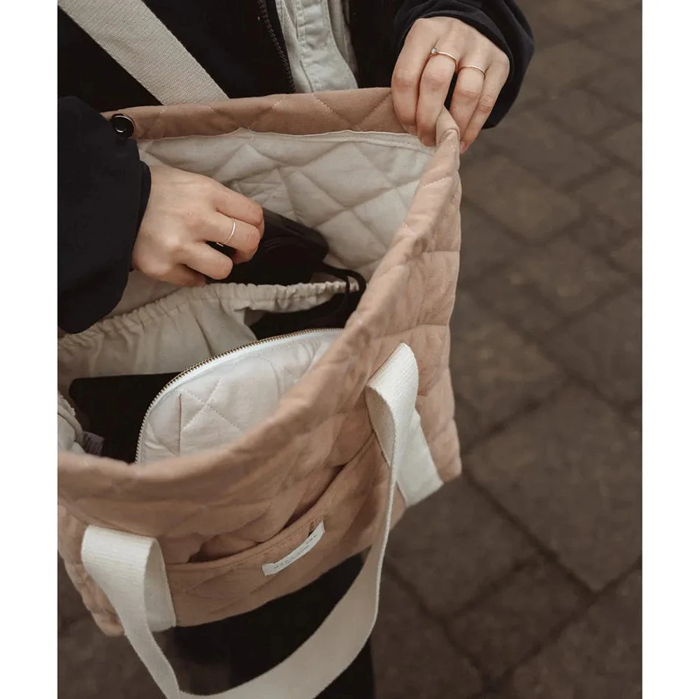 Quilt Tote bag - Tan
