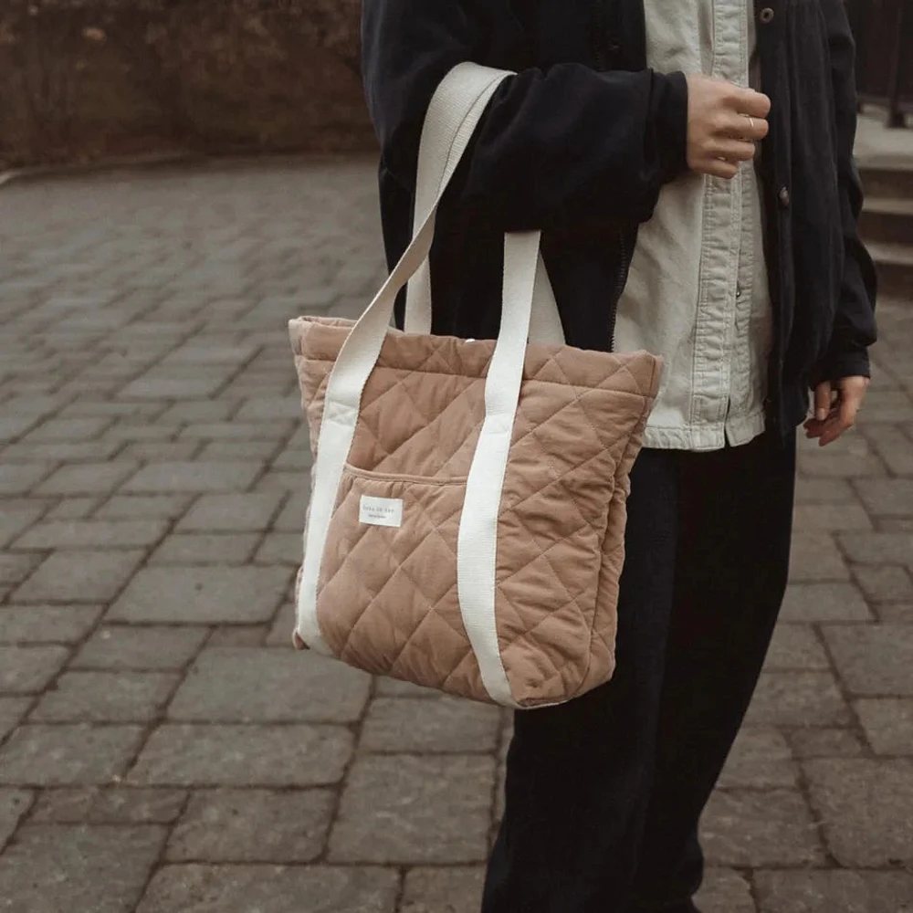 Quilt Tote bag - Tan