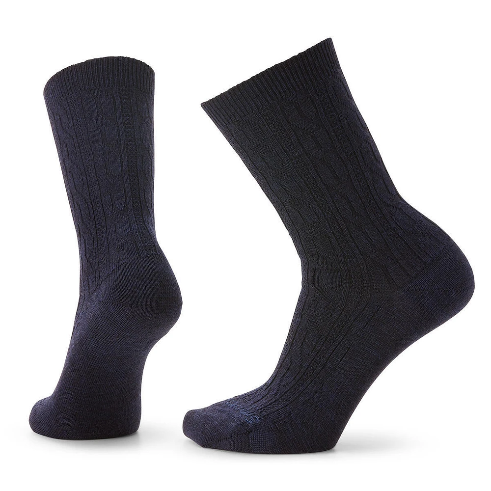 Everyday Cable Crew Socks Deep Navy Heather