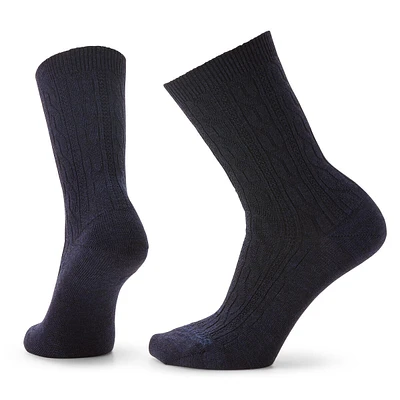 Everyday Cable Crew Socks Deep Navy Heather