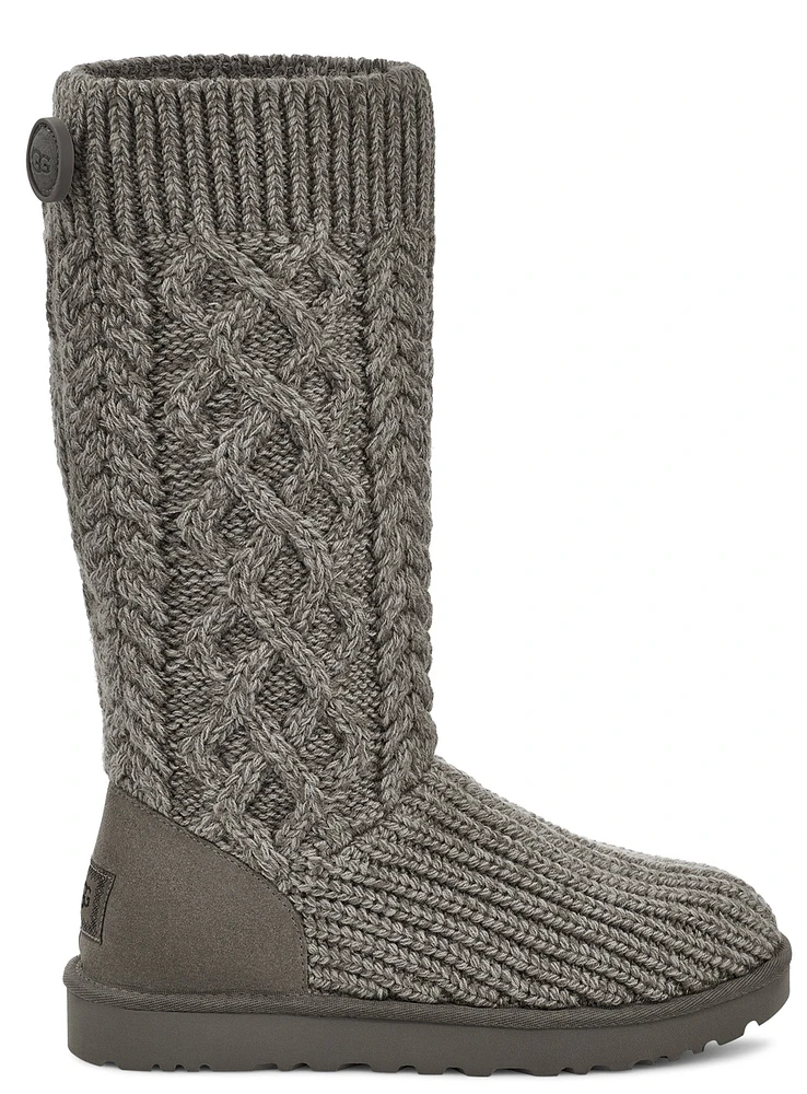 Cardi Cable Knit Grey