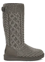 Cardi Cable Knit Grey