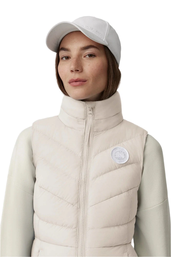 Women's Clair Vest- White Disc Linen