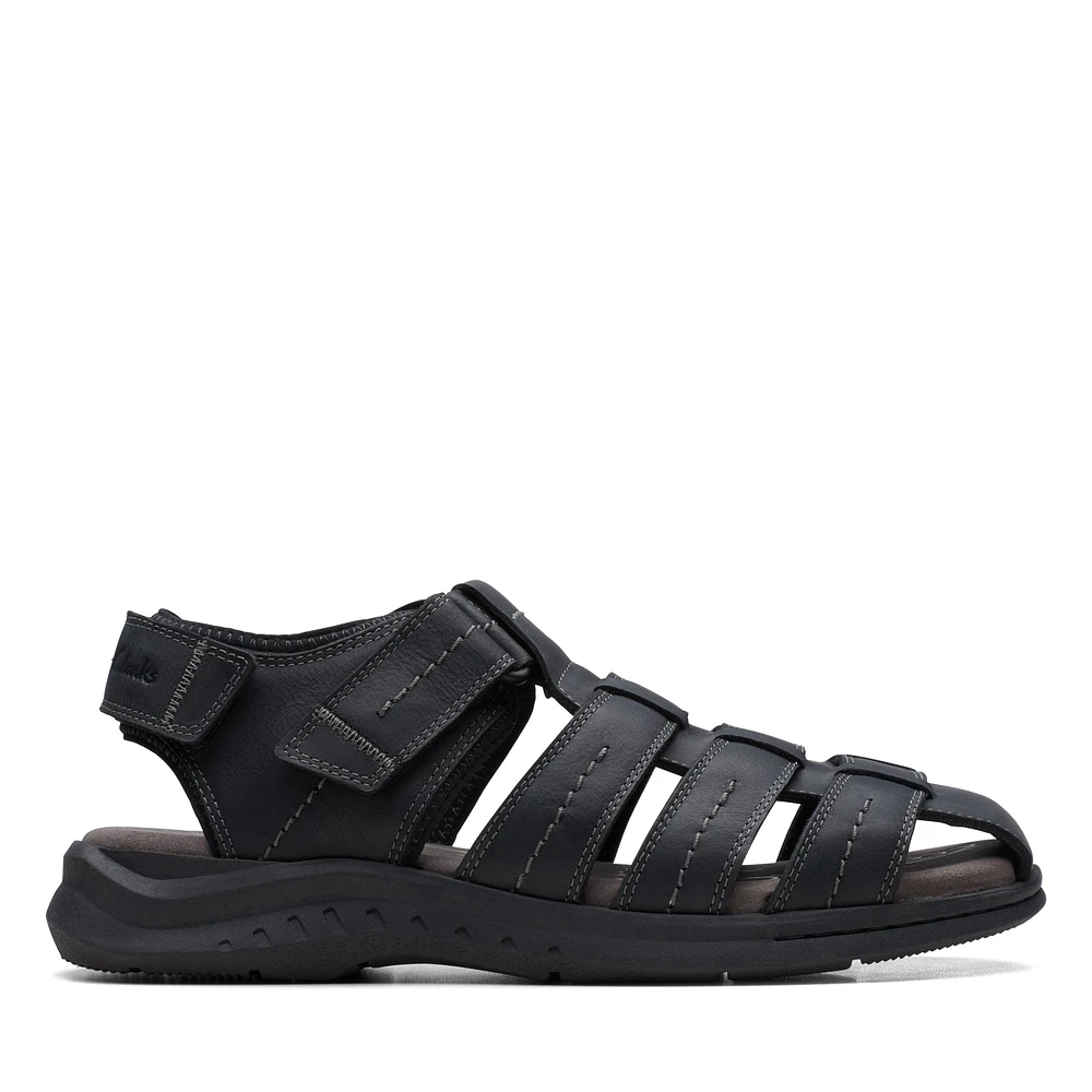 Walkford Fish Leather Black Tumbled