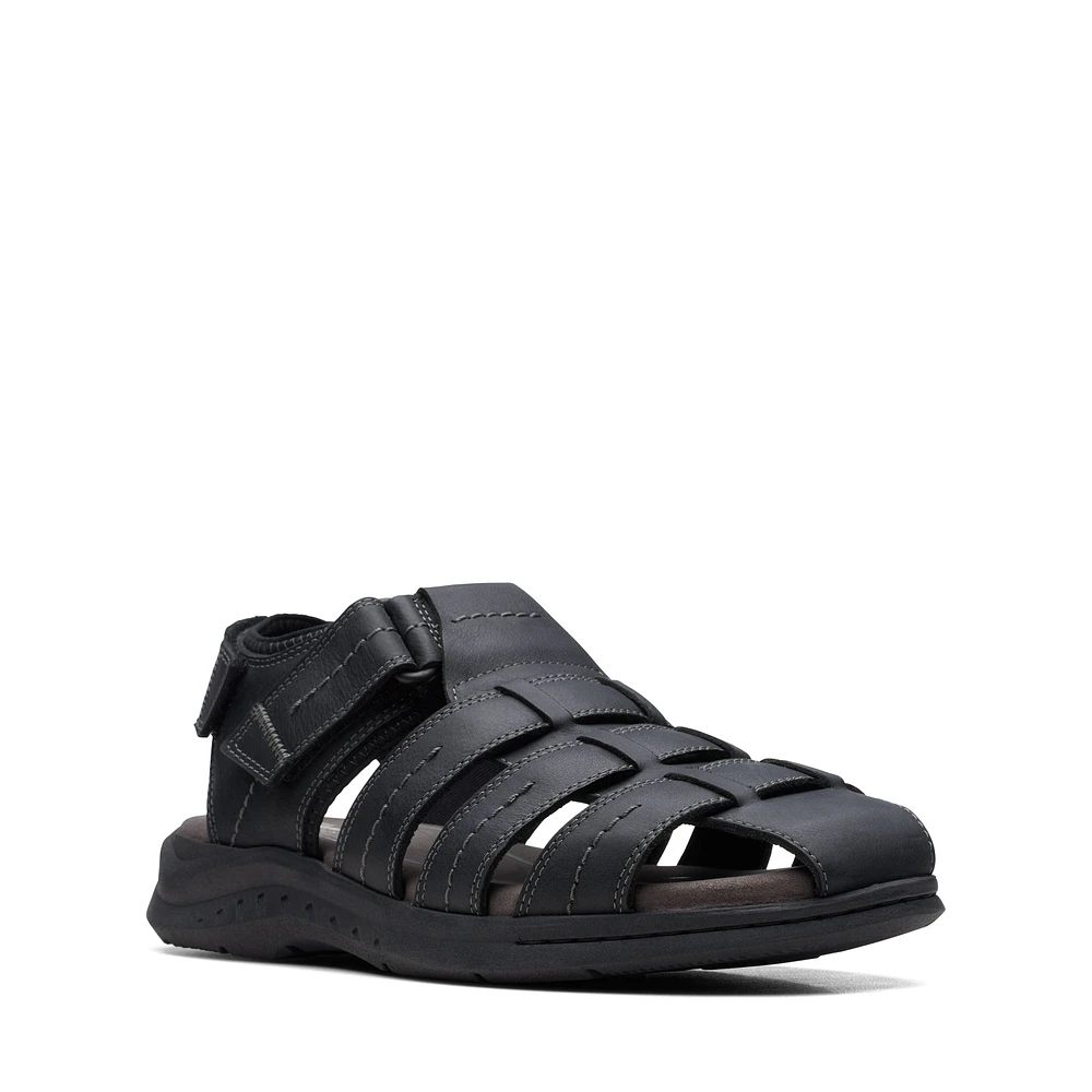 Walkford Fish Leather Black Tumbled