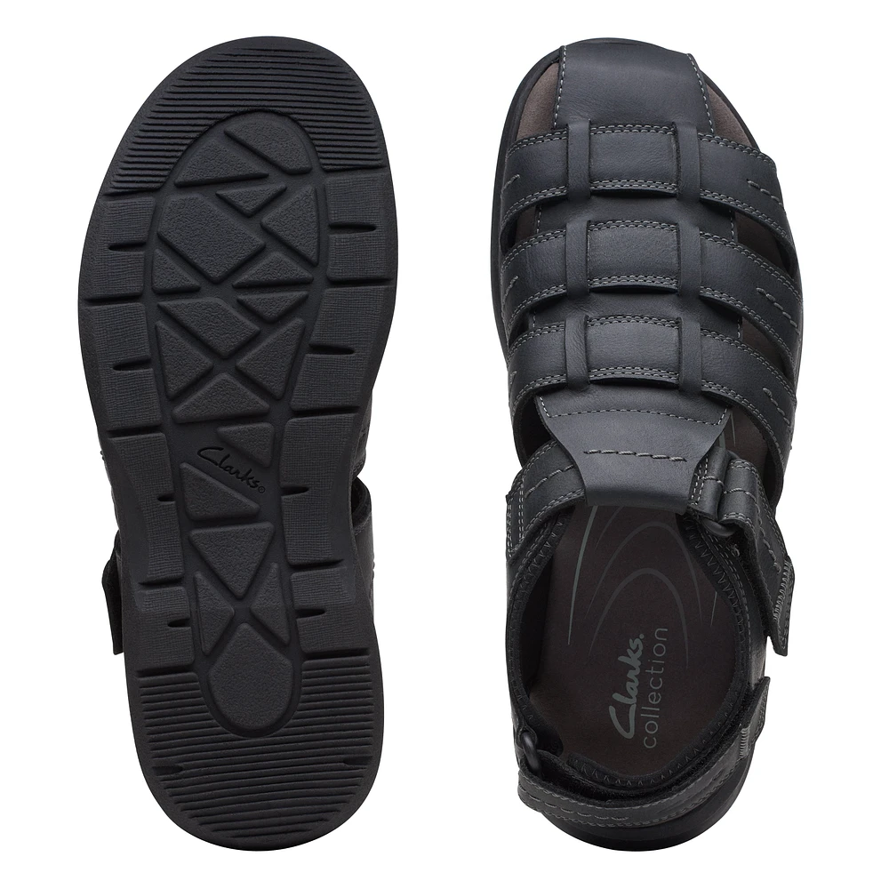 Walkford Fish Leather Black Tumbled
