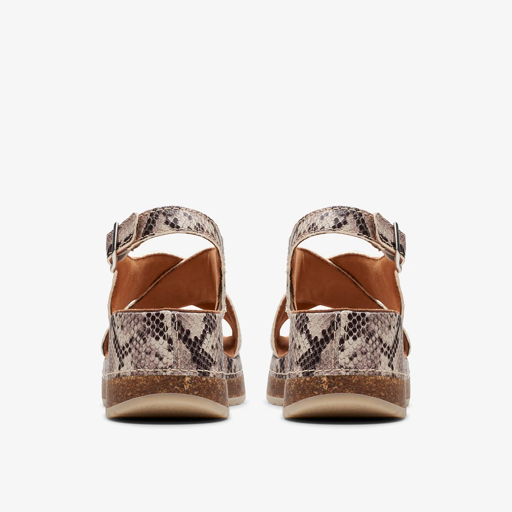 Kassanda Step Synthetic Snake Print