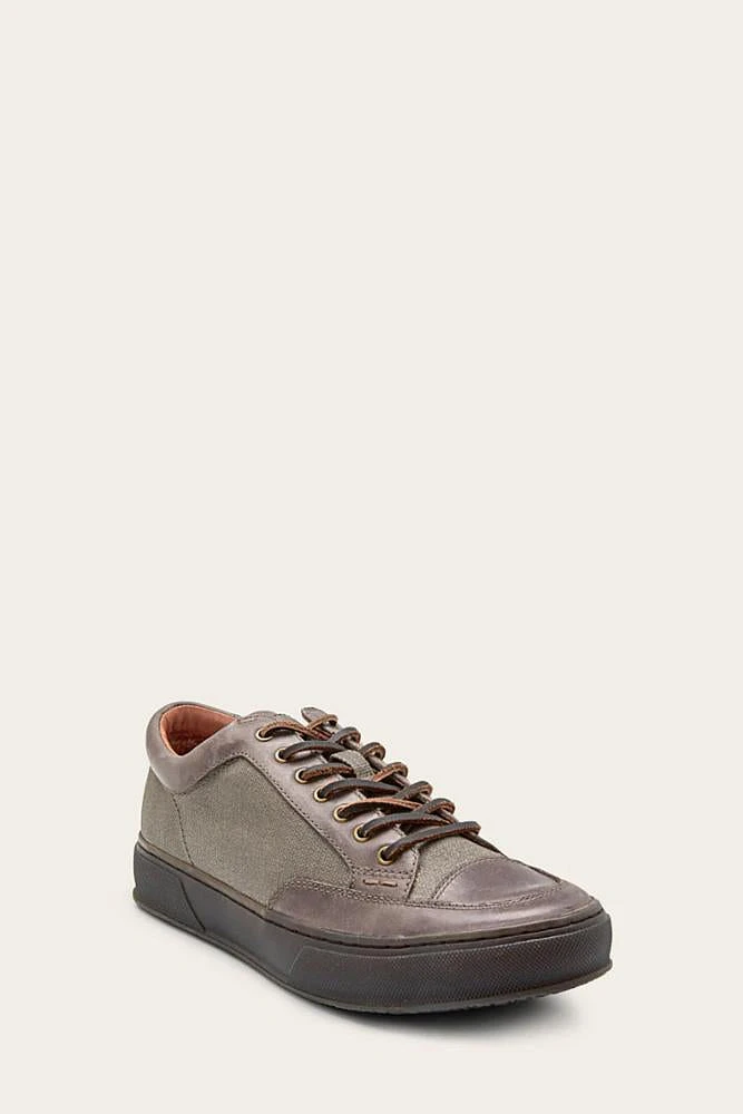 40288-charcoal - Lea Oxford Canvas Brown
