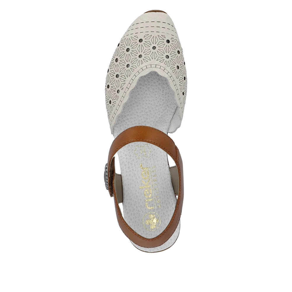 Cream Closed Toe Sandal