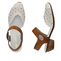 Cream Closed Toe Sandal