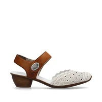 Cream Closed Toe Sandal