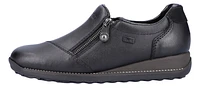 Black Slip On W Rieker Tex