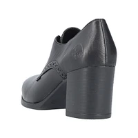 Black Lace Up Heeled Shoe