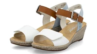 White 2 Strap Wedge