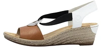 Tan Elastic Pull On Wedge