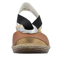 Tan Elastic Pull On Wedge