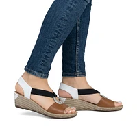 Tan Elastic Pull On Wedge