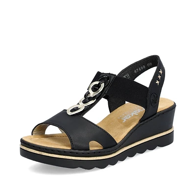 Black Wedge Sandal
