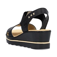 Black Wedge Sandal