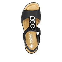 Black Wedge Sandal