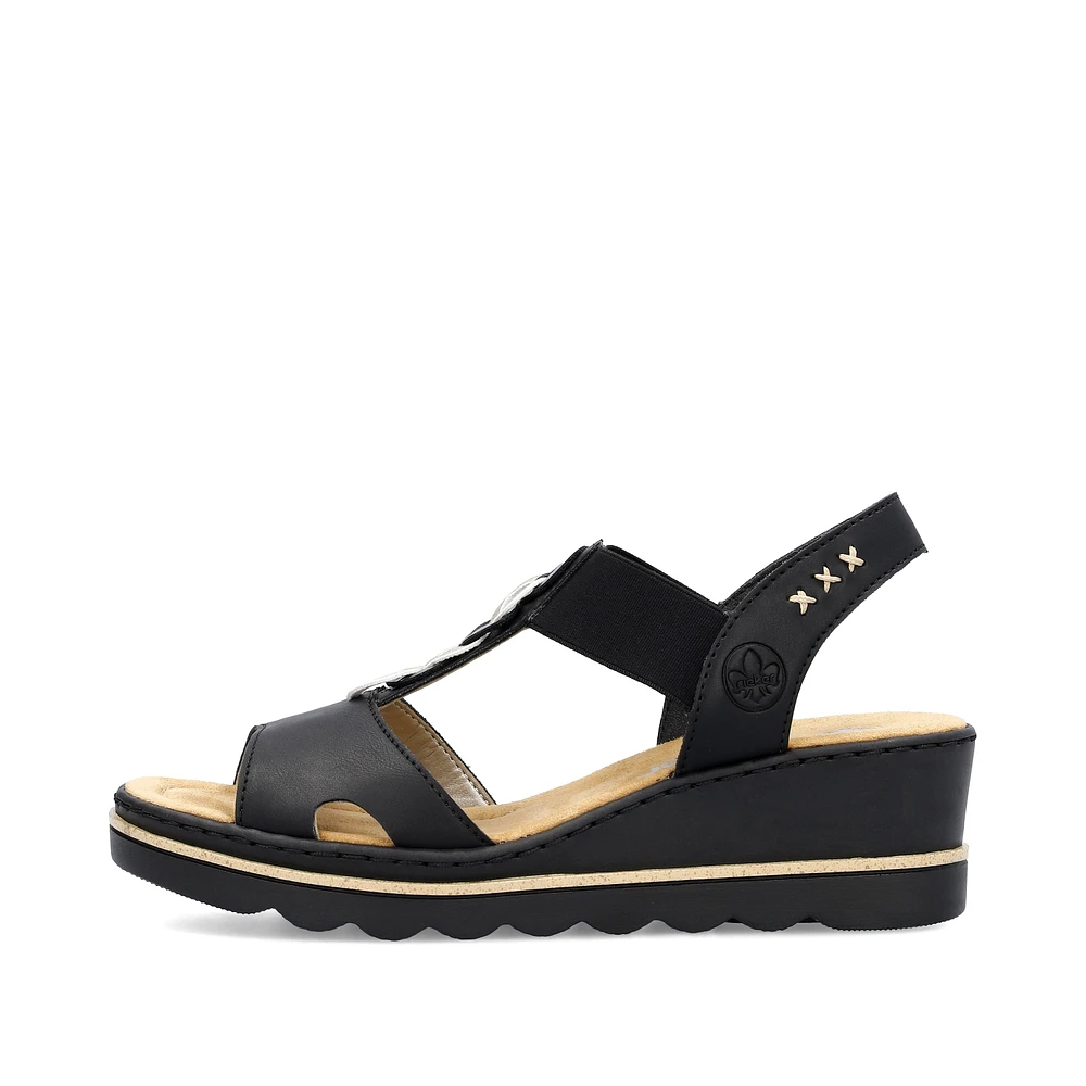 Black Wedge Sandal
