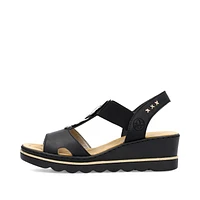 Black Wedge Sandal