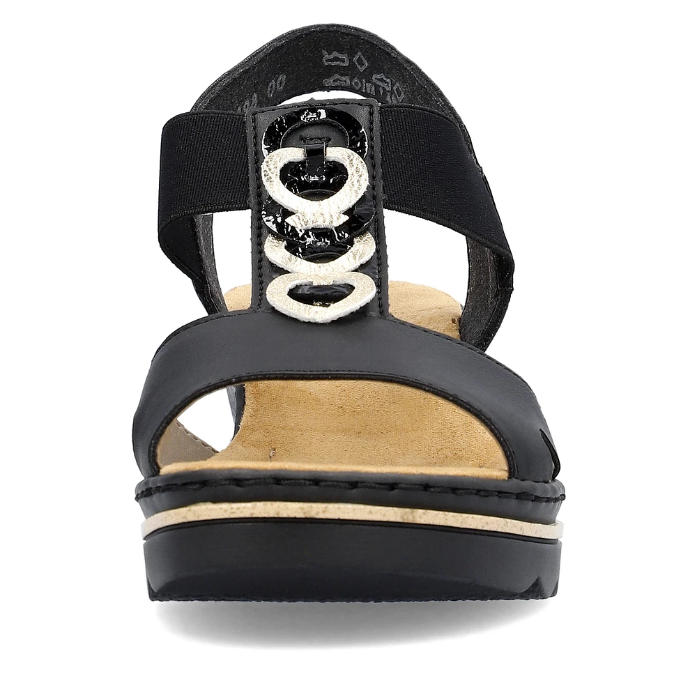 Black Wedge Sandal