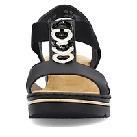 Black Wedge Sandal