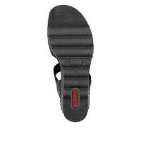 Black Wedge Sandal