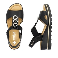 Black Wedge Sandal