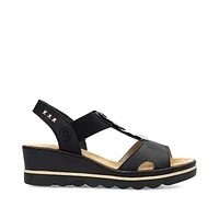Black Wedge Sandal