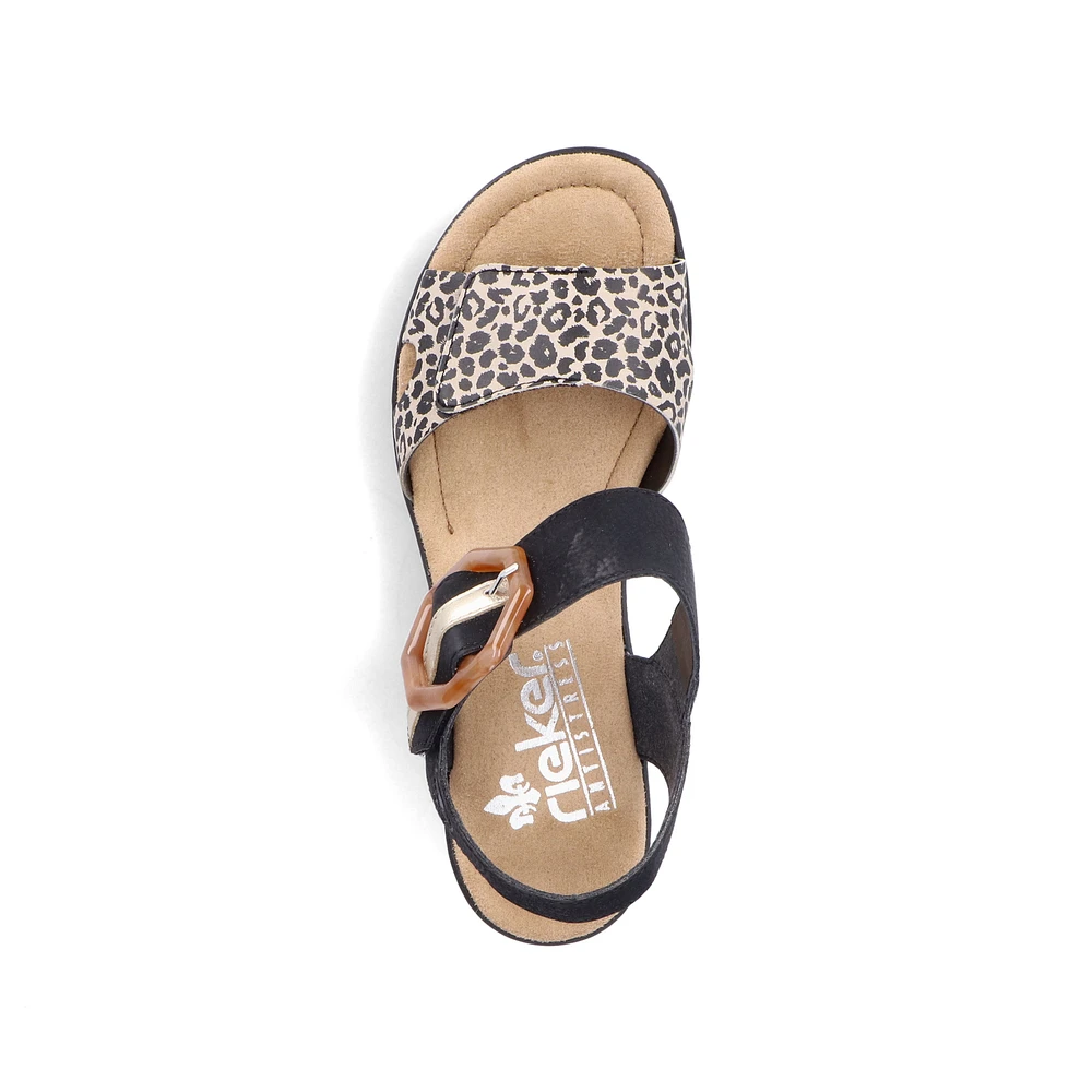 Ginger Black Wedge Sandal